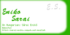 eniko sarai business card