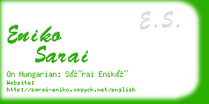 eniko sarai business card